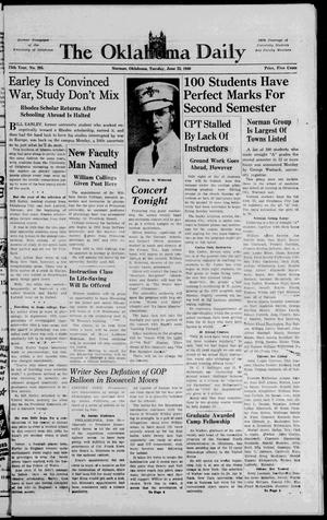 The Oklahoma Daily (Norman, Okla.), Vol. 25, No. 205, Ed. 1 Tuesday, June 25, 1940