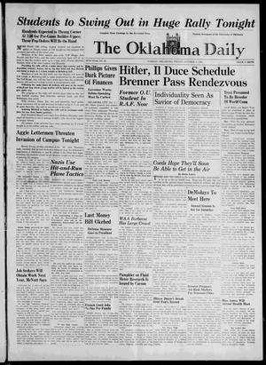 The Oklahoma Daily (Norman, Okla.), Vol. 26, Ed. 1 Friday, October 4, 1940