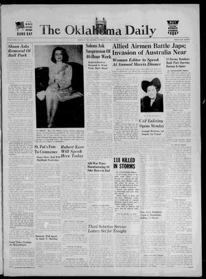 The Oklahoma Daily (Norman, Okla.), Vol. 27, No. 136, Ed. 1 Tuesday, March 17, 1942