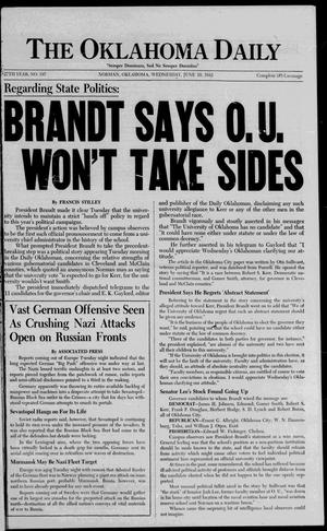 The Oklahoma Daily (Norman, Okla.), Vol. 27, No. 197, Ed. 1 Wednesday, June 10, 1942