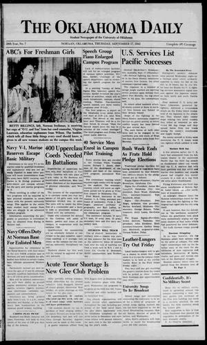 The Oklahoma Daily (Norman, Okla.), Vol. 28, No. 7, Ed. 1 Thursday, September 17, 1942