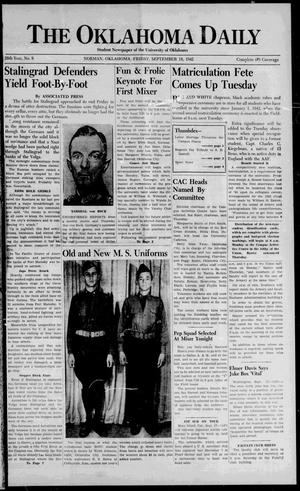 The Oklahoma Daily (Norman, Okla.), Vol. 28, No. 8, Ed. 1 Friday, September 18, 1942
