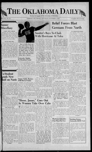 The Oklahoma Daily (Norman, Okla.), Vol. 28, No. 21, Ed. 1 Saturday, October 3, 1942