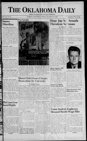 The Oklahoma Daily (Norman, Okla.), Vol. 28, No. 32, Ed. 1 Friday, October 16, 1942