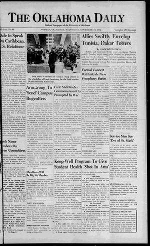 The Oklahoma Daily (Norman, Okla.), Vol. 28, No. 60, Ed. 1 Wednesday, November 18, 1942