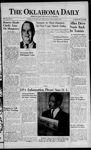 The Oklahoma Daily (Norman, Okla.), Vol. 28, No. 74, Ed. 1 Wednesday, December 9, 1942