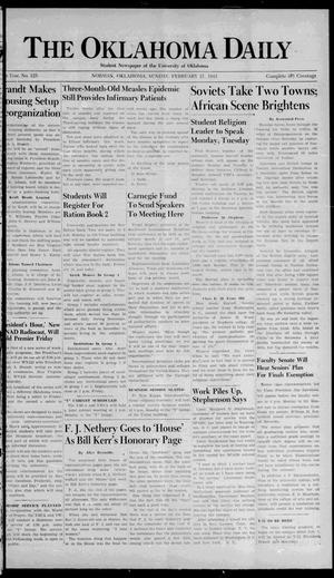 The Oklahoma Daily (Norman, Okla.), Vol. 28, No. 122, Ed. 1 Sunday, February 21, 1943