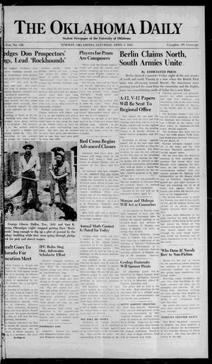 The Oklahoma Daily (Norman, Okla.), Vol. 28, No. 156, Ed. 1 Saturday, April 3, 1943
