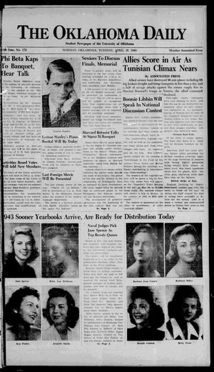 The Oklahoma Daily (Norman, Okla.), Vol. 28, No. 169, Ed. 1 Tuesday, April 20, 1943