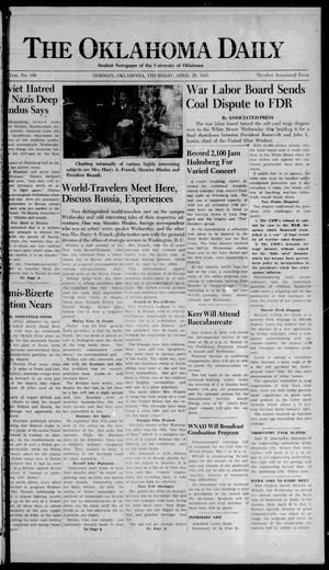 The Oklahoma Daily (Norman, Okla.), Vol. 28, No. 177, Ed. 1 Thursday, April 29, 1943