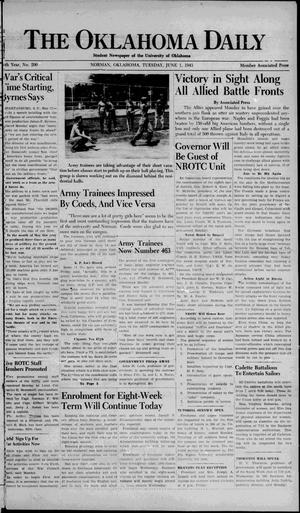 The Oklahoma Daily (Norman, Okla.), Vol. 28, No. 197, Ed. 1 Tuesday, June 1, 1943
