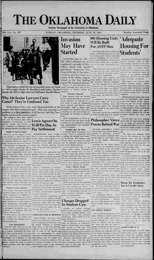 The Oklahoma Daily (Norman, Okla.), Vol. 28, No. 204, Ed. 1 Thursday, June 10, 1943