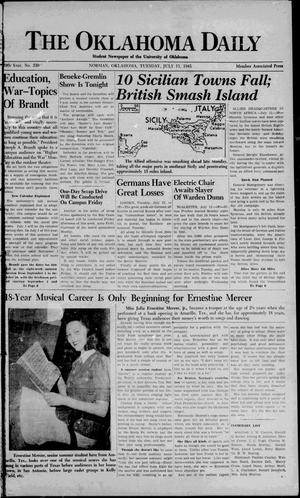 The Oklahoma Daily (Norman, Okla.), Vol. 28, No. 227, Ed. 1 Tuesday, July 13, 1943