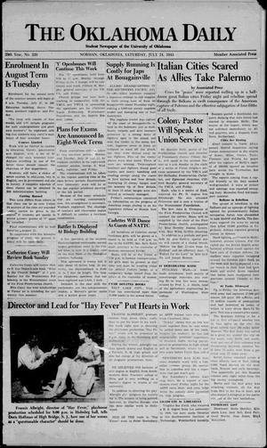 The Oklahoma Daily (Norman, Okla.), Vol. 28, No. 236, Ed. 1 Saturday, July 24, 1943