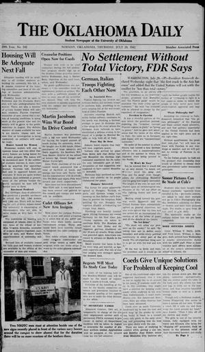 The Oklahoma Daily (Norman, Okla.), Vol. 28, No. 239, Ed. 1 Thursday, July 29, 1943