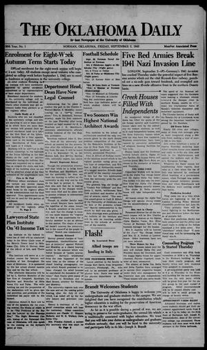 The Oklahoma Daily (Norman, Okla.), Vol. 30, No. 1, Ed. 1 Friday, September 3, 1943