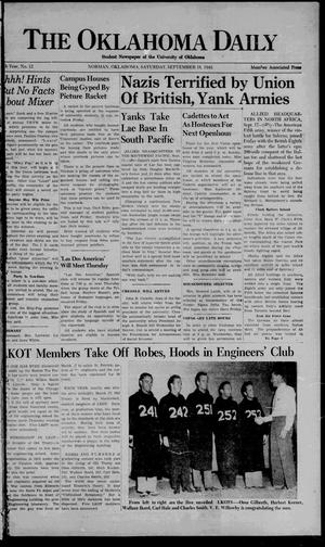 The Oklahoma Daily (Norman, Okla.), Vol. 30, No. 11, Ed. 1 Saturday, September 18, 1943