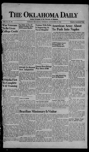 The Oklahoma Daily (Norman, Okla.), Vol. 30, No. 19, Ed. 1 Thursday, September 30, 1943