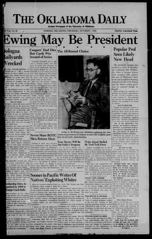 The Oklahoma Daily (Norman, Okla.), Vol. 30, No. 23, Ed. 1 Thursday, October 7, 1943