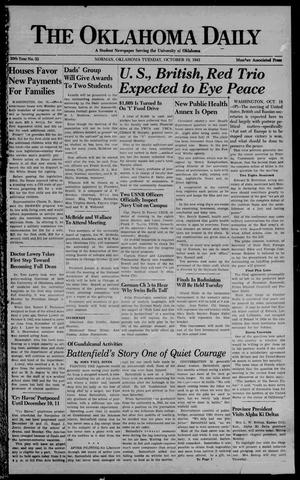 The Oklahoma Daily (Norman, Okla.), Vol. 30, No. 31, Ed. 1 Tuesday, October 19, 1943