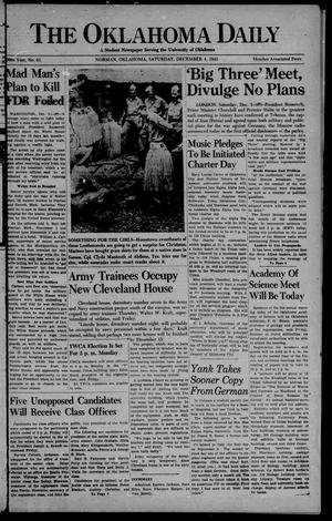 The Oklahoma Daily (Norman, Okla.), Vol. 30, No. 59, Ed. 1 Saturday, December 4, 1943