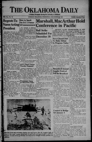 The Oklahoma Daily (Norman, Okla.), Vol. 30, No. 70, Ed. 1 Wednesday, December 22, 1943
