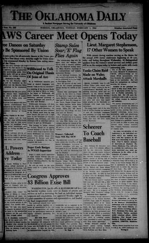 The Oklahoma Daily (Norman, Okla.), Vol. 30, No. 100, Ed. 1 Tuesday, February 1, 1944