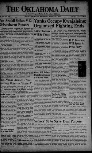 The Oklahoma Daily (Norman, Okla.), Vol. 30, No. 106, Ed. 1 Wednesday, February 9, 1944