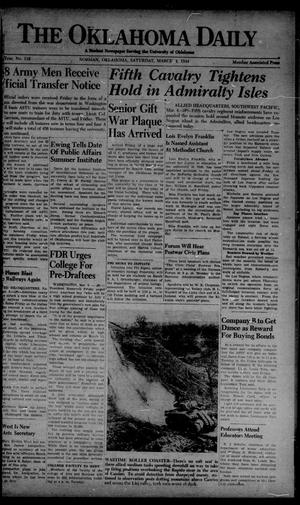 The Oklahoma Daily (Norman, Okla.), Vol. 30, No. 118, Ed. 1 Saturday, March 4, 1944