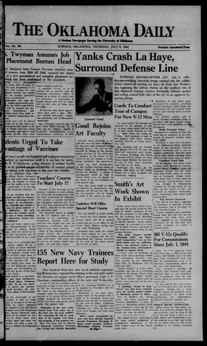 The Oklahoma Daily (Norman, Okla.), Vol. 30, No. 116, Ed. 1 Thursday, July 6, 1944