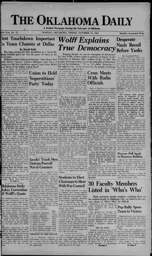 The Oklahoma Daily (Norman, Okla.), Vol. 31, No. 27, Ed. 1 Friday, October 13, 1944