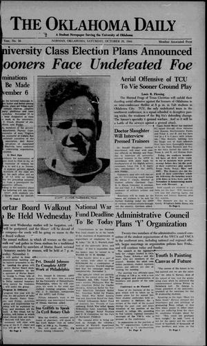 The Oklahoma Daily (Norman, Okla.), Vol. 31, No. 38, Ed. 1 Saturday, October 28, 1944