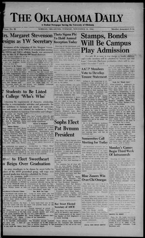 The Oklahoma Daily (Norman, Okla.), Vol. 31, No. 56, Ed. 1 Tuesday, November 28, 1944