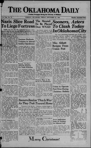 The Oklahoma Daily (Norman, Okla.), Vol. 31, No. 74, Ed. 1 Friday, December 22, 1944