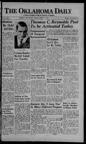 The Oklahoma Daily (Norman, Okla.), Vol. 31, No. 111, Ed. 1 Friday, March 2, 1945