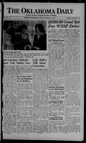 The Oklahoma Daily (Norman, Okla.), Vol. 31, No. 123, Ed. 1 Tuesday, March 20, 1945