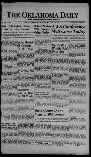 The Oklahoma Daily (Norman, Okla.), Vol. 31, No. 144, Ed. 1 Wednesday, April 18, 1945