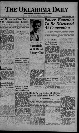 The Oklahoma Daily (Norman, Okla.), Vol. 31, No. 147, Ed. 1 Saturday, April 21, 1945