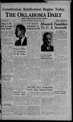 The Oklahoma Daily (Norman, Okla.), Vol. 31, No. 153, Ed. 1 Tuesday, May 1, 1945