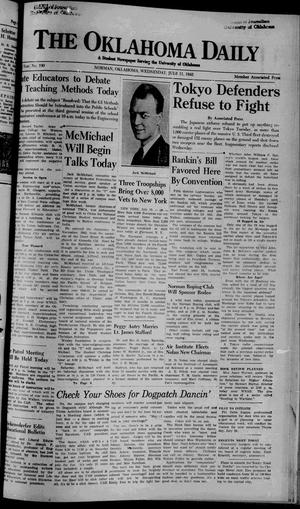 The Oklahoma Daily (Norman, Okla.), Vol. 31, No. 191, Ed. 1 Wednesday, July 11, 1945