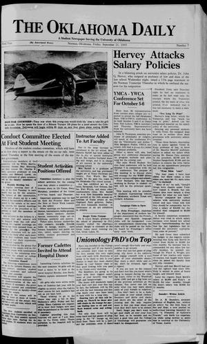 The Oklahoma Daily (Norman, Okla.), Vol. 32, No. 7, Ed. 1 Friday, September 21, 1945