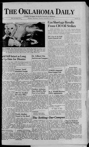The Oklahoma Daily (Norman, Okla.), Vol. 32, No. 8, Ed. 1 Saturday, September 22, 1945