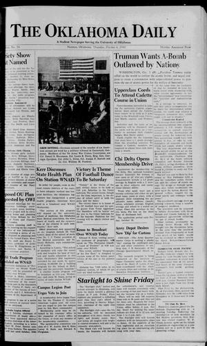 The Oklahoma Daily (Norman, Okla.), Vol. 32, No. 16, Ed. 1 Thursday, October 4, 1945