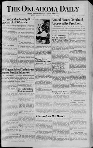 The Oklahoma Daily (Norman, Okla.), Vol. 32, No. 20, Ed. 1 Wednesday, October 10, 1945