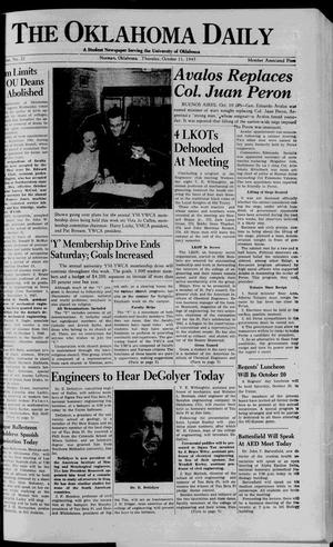 The Oklahoma Daily (Norman, Okla.), Vol. 32, No. 21, Ed. 1 Thursday, October 11, 1945