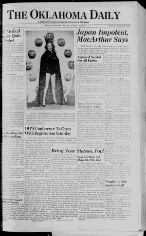 The Oklahoma Daily (Norman, Okla.), Vol. 32, No. 24, Ed. 1 Tuesday, October 16, 1945
