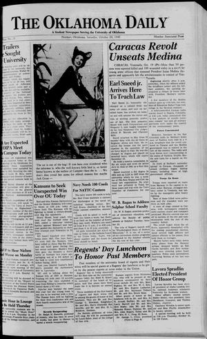 The Oklahoma Daily (Norman, Okla.), Vol. 32, No. 28, Ed. 1 Saturday, October 20, 1945