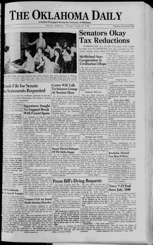The Oklahoma Daily (Norman, Okla.), Vol. 32, No. 31, Ed. 1 Thursday, October 25, 1945