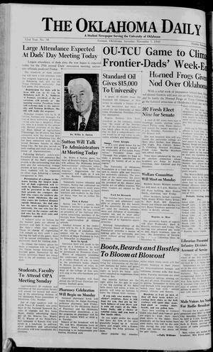 The Oklahoma Daily (Norman, Okla.), Vol. 32, No. 38, Ed. 1 Saturday, November 3, 1945