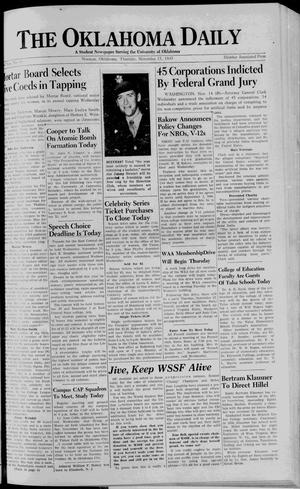 The Oklahoma Daily (Norman, Okla.), Vol. 32, No. 46, Ed. 1 Thursday, November 15, 1945